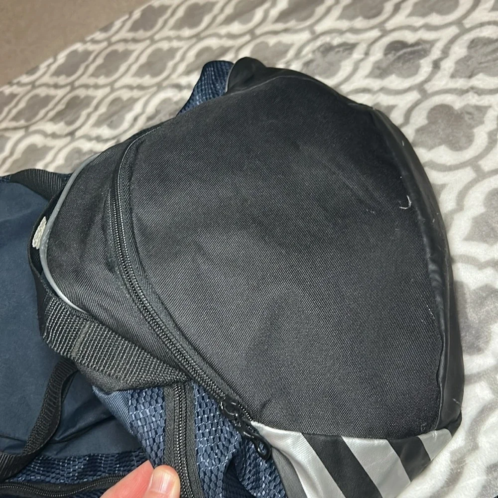 Adidas gym bag, navy blue